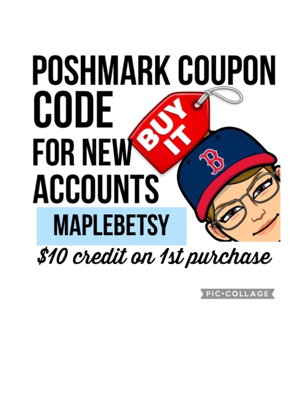 Poshmark Promo code save $10 off your first purchase code MAPLEBETSY new account